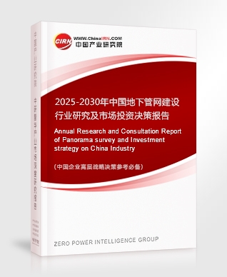 2025-2030年中國地下管網(wǎng)建設行業(yè)研究及市場投資決策報告